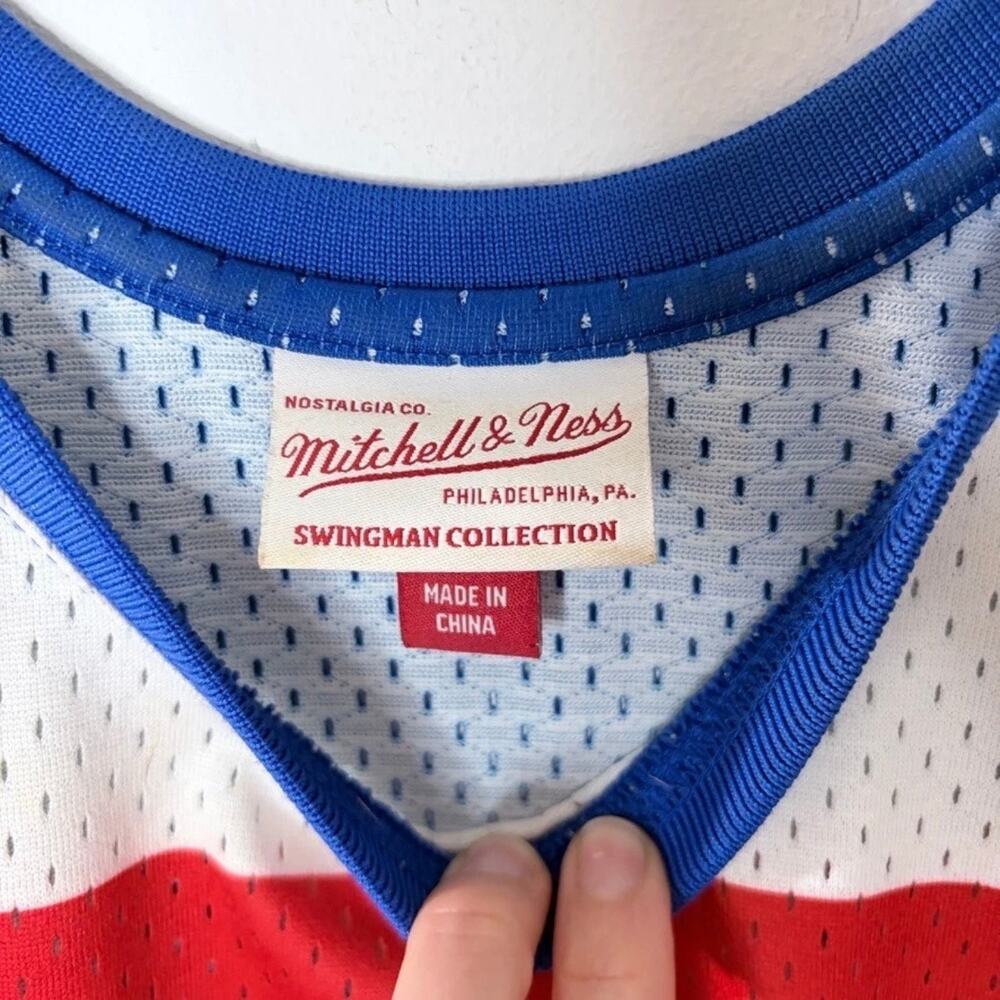 Washington Bullets Ben Wallace #30 Mitchell & Ness 1996/97 NBA Jersey Size M - Picture 7 of 10